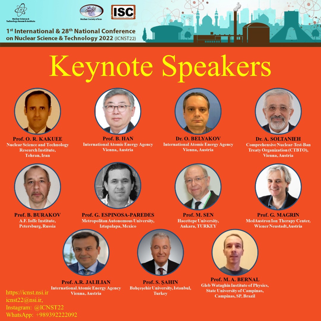 سخنرانان اولین کنفرانس بین المللی و بیست و هشتمین کنفرانس ملی هسته‌ای ایران